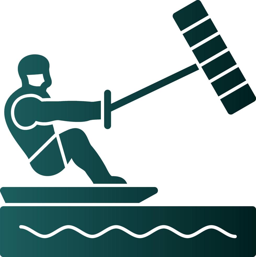 conception d'icône de vecteur de kitesurf
