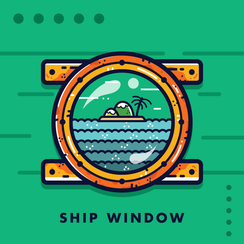 Vecteur de fenêtre de navire gratuit