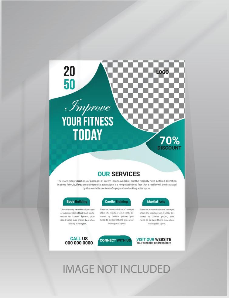 modèle de flyer de gym fitness vecteur