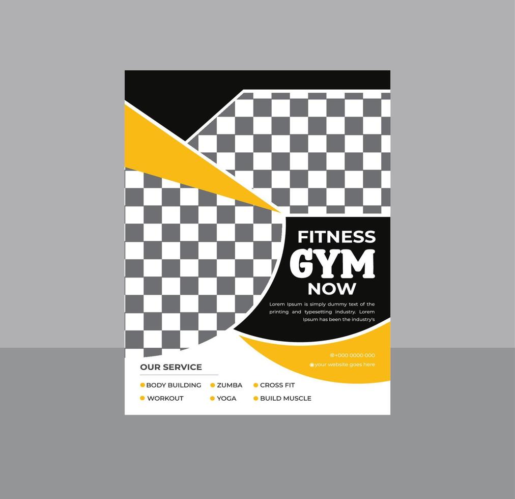 modèle de flyer d'agence de gym et de fitness moderne vecteur