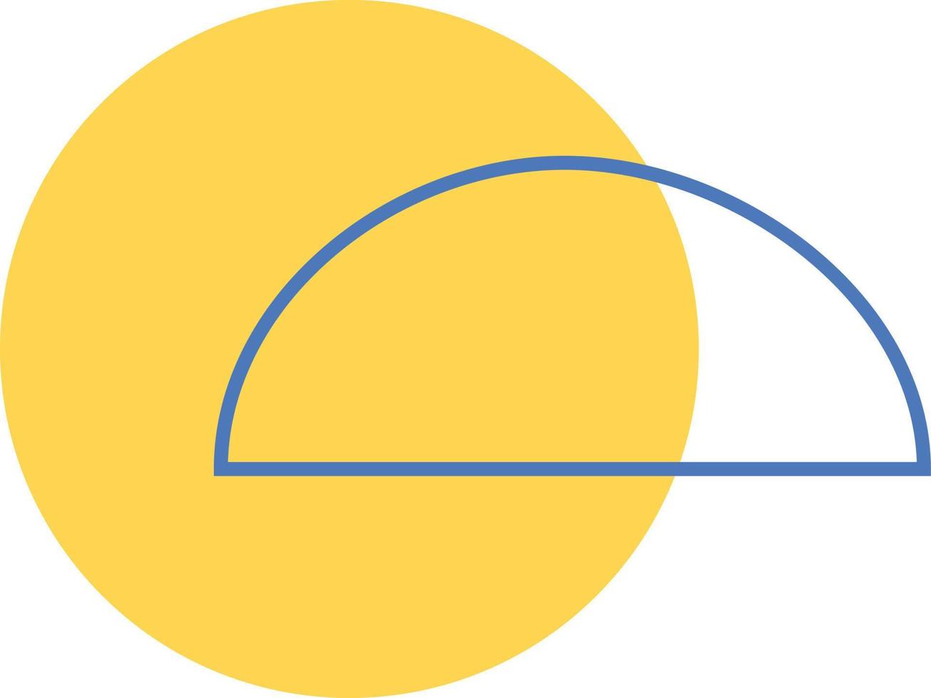 illustration de cercle complet et demi vecteur