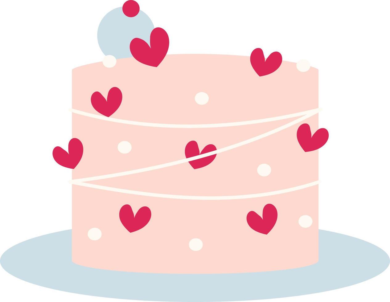 illustration de gâteau saint valentin vecteur