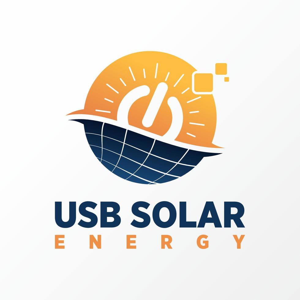 vente d'énergie solaire unique et technologie image graphique icône logo design abstrait concept vecteur stock. peut être utilisé comme symbole relatif à la puissance ou à l'électricité.