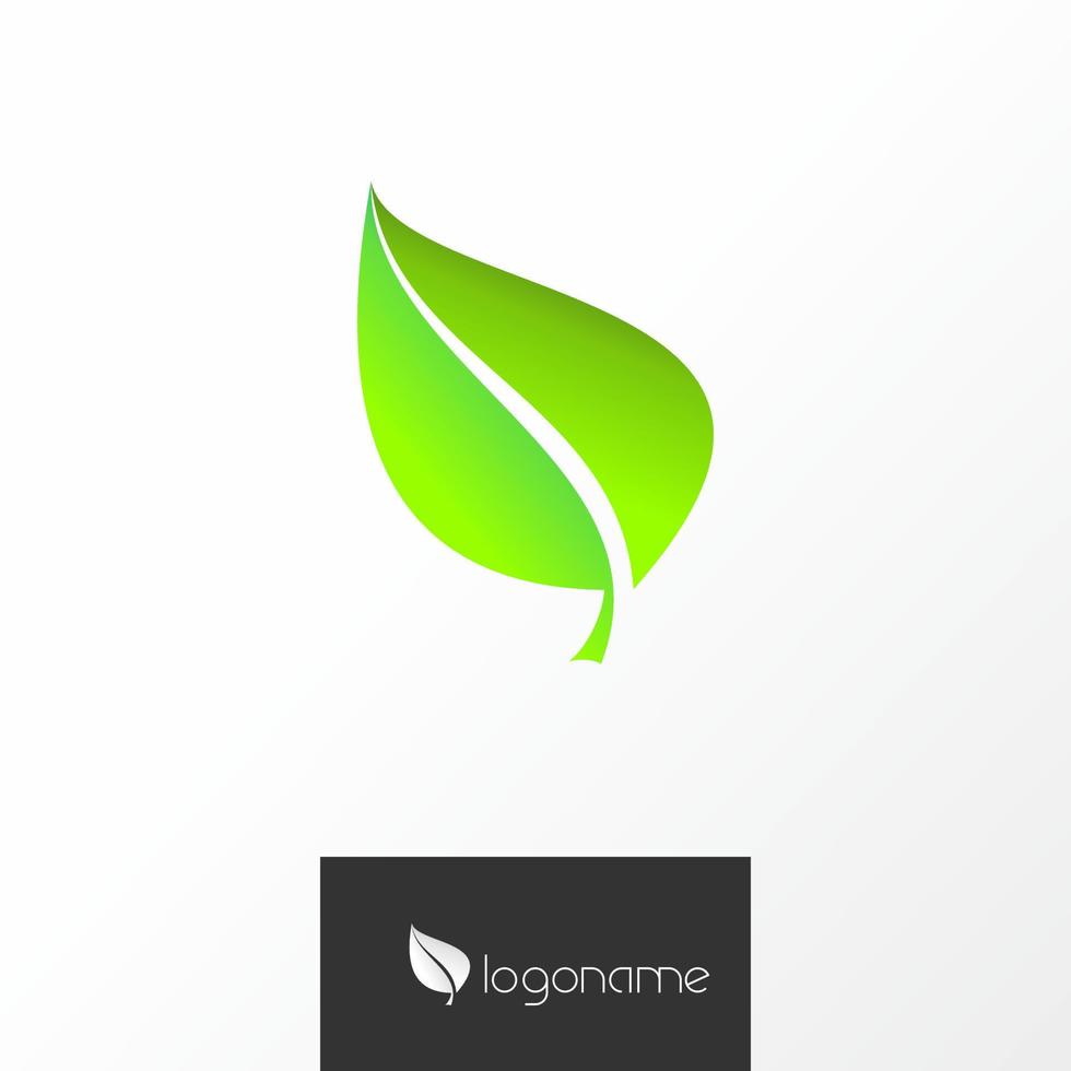image de feuille et de tige unique et attrayante icône graphique création de logo concept abstrait vecteur stock. peuvent être utilisés comme symboles liés à la nature ou aux plantes.
