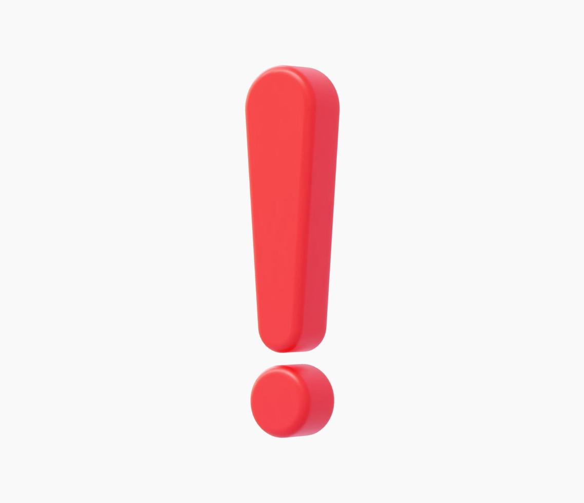 illustration vectorielle de point d'exclamation réaliste 3d vecteur