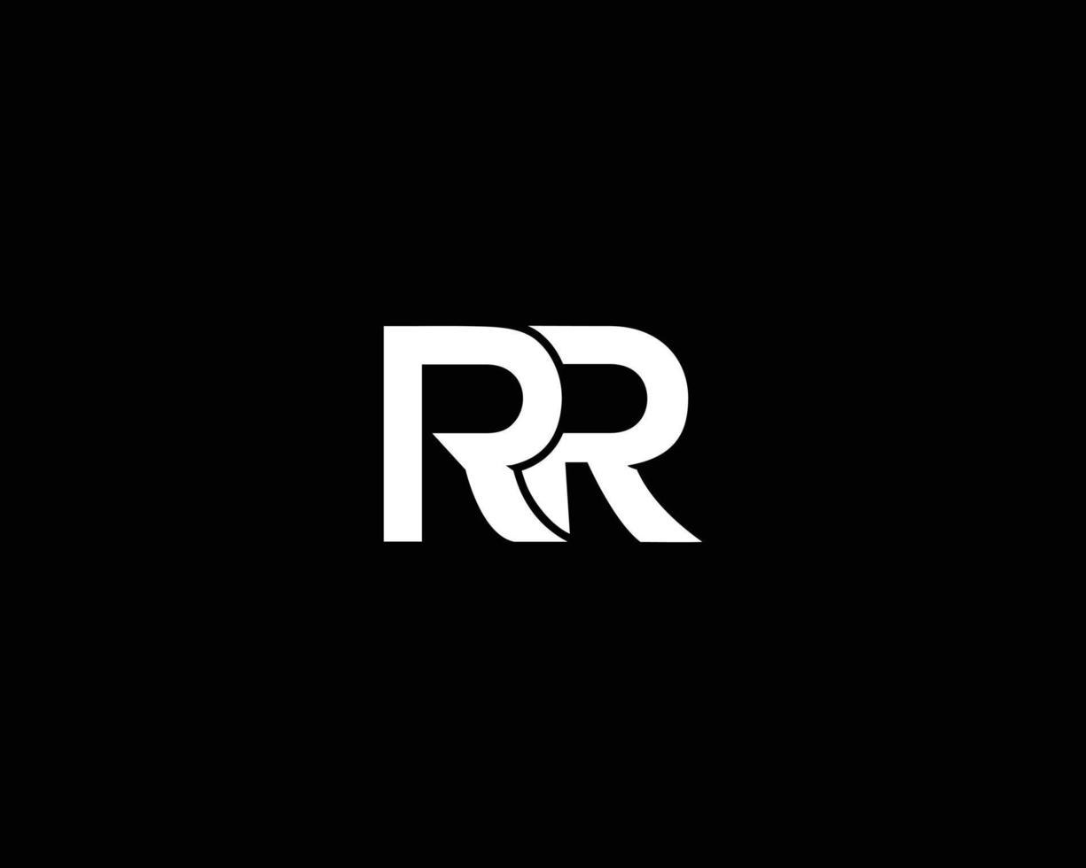 modèle d'élément de lettre de marque graphique vectoriel de conception de logo rr.