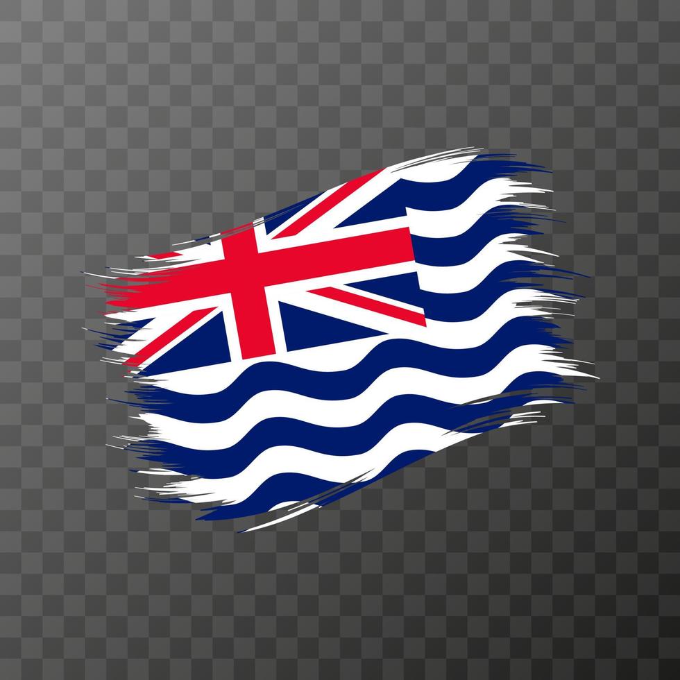 drapeau national indien britannique. coup de pinceau grunge. illustration vectorielle sur fond transparent. vecteur