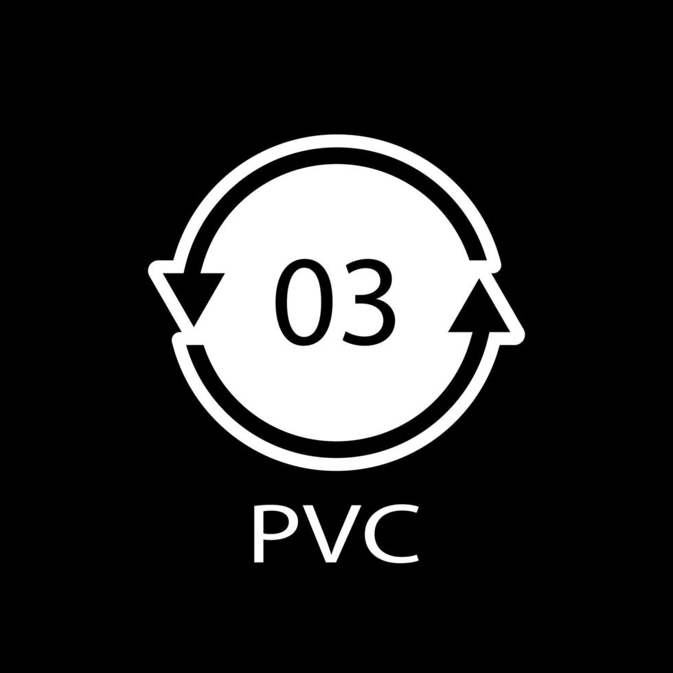 symbole d'icône en polyéthylène haute densité 03 pvc vecteur