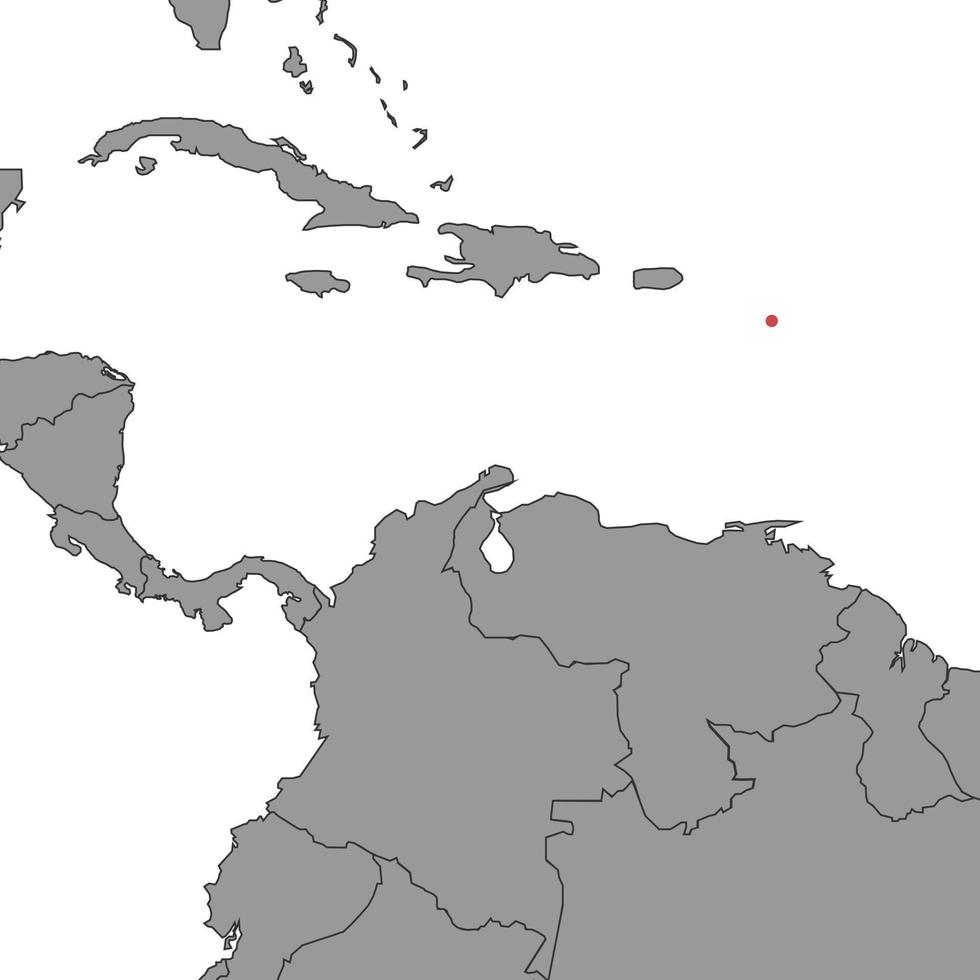 guadeloupe sur la carte du monde. illustration vectorielle. vecteur