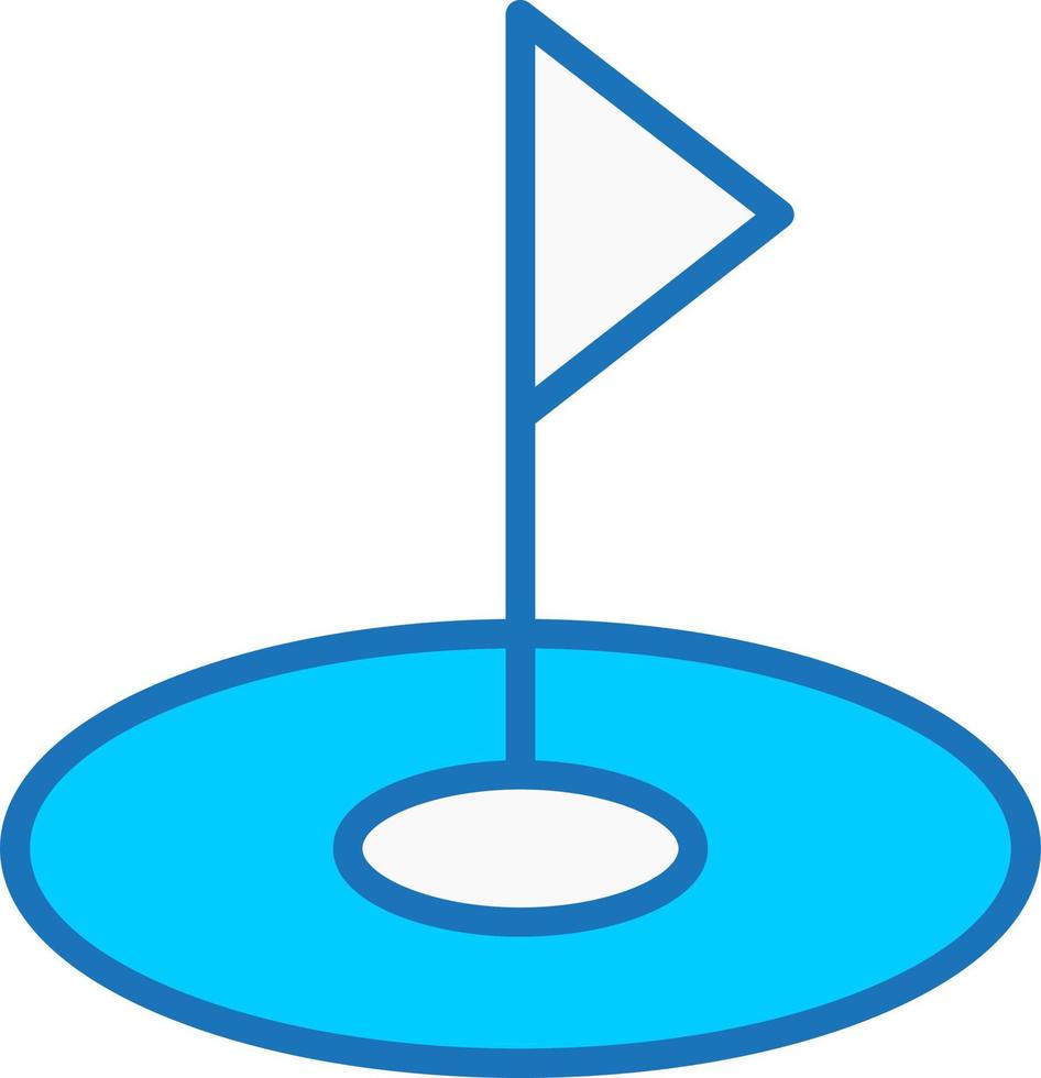 icône de vecteur de drapeau de golf