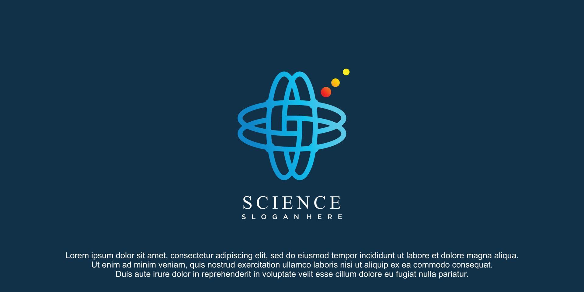 science logo icône design illustration vectorielle vecteur premium