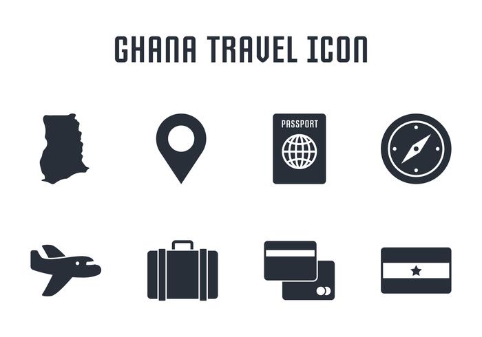 Ghana Travel Icône vecteur
