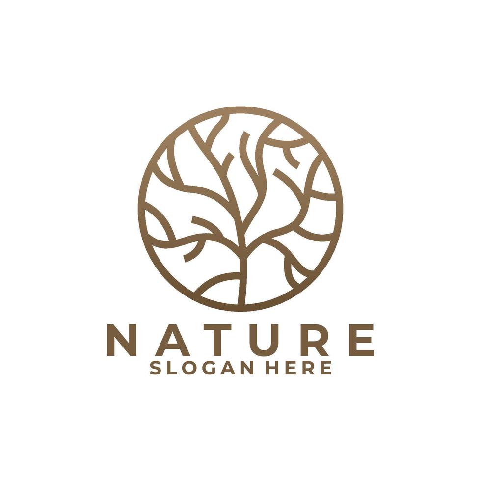 nature arbre logo icône vecteur isolé