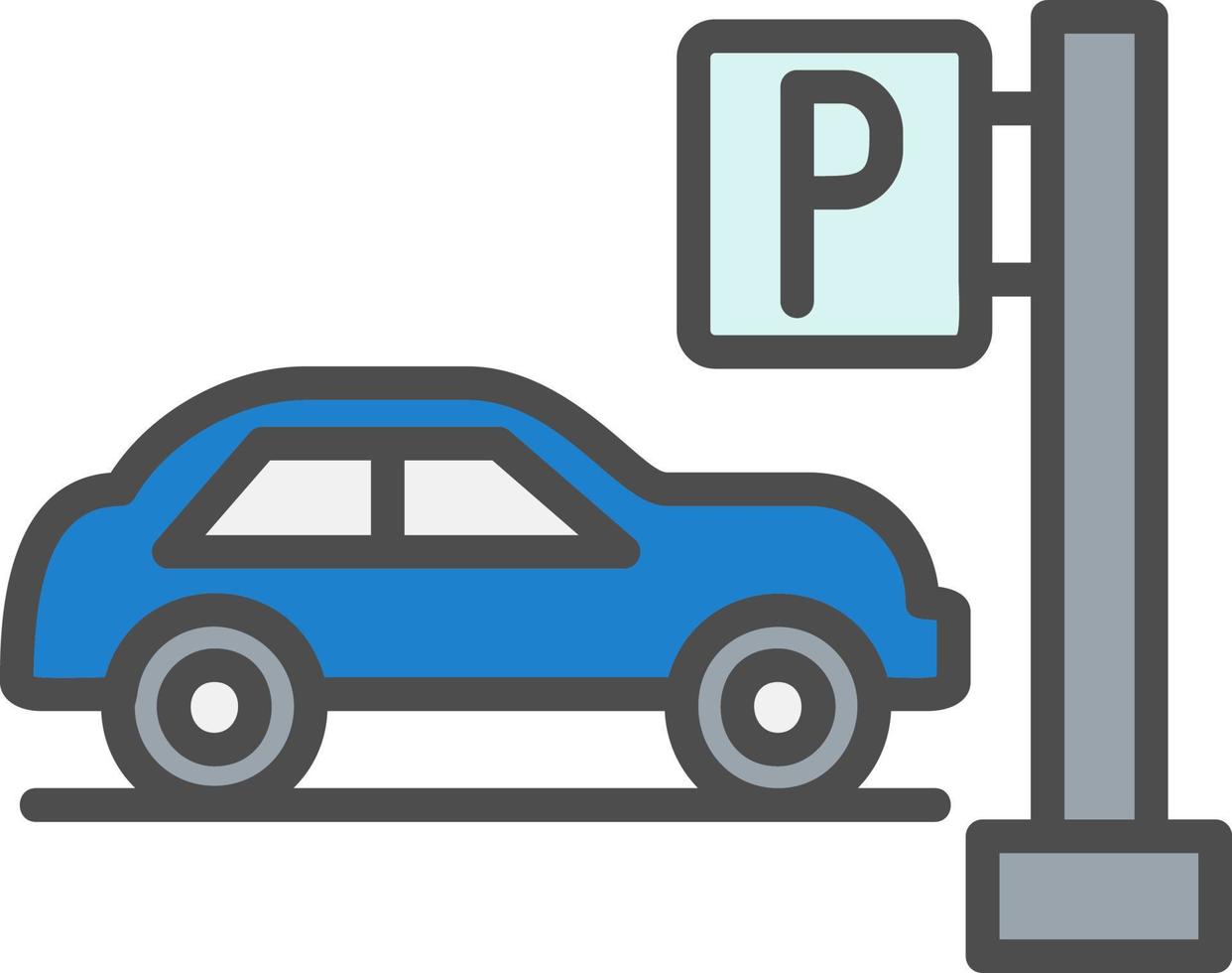 icône de vecteur de stationnement de voiture