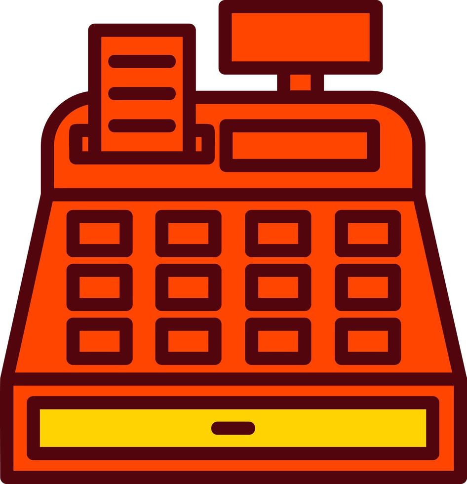 icône de vecteur de caisse enregistreuse