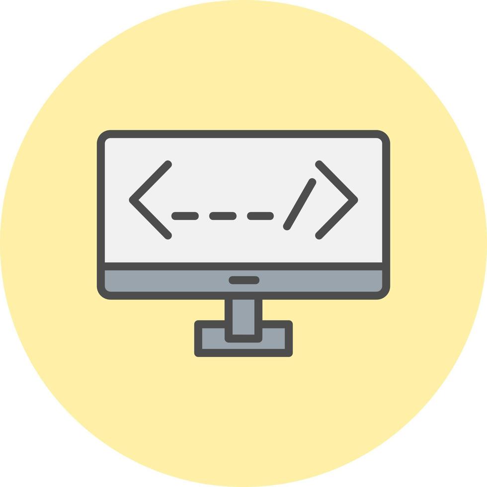 icône de vecteur de moniteur d'ordinateur