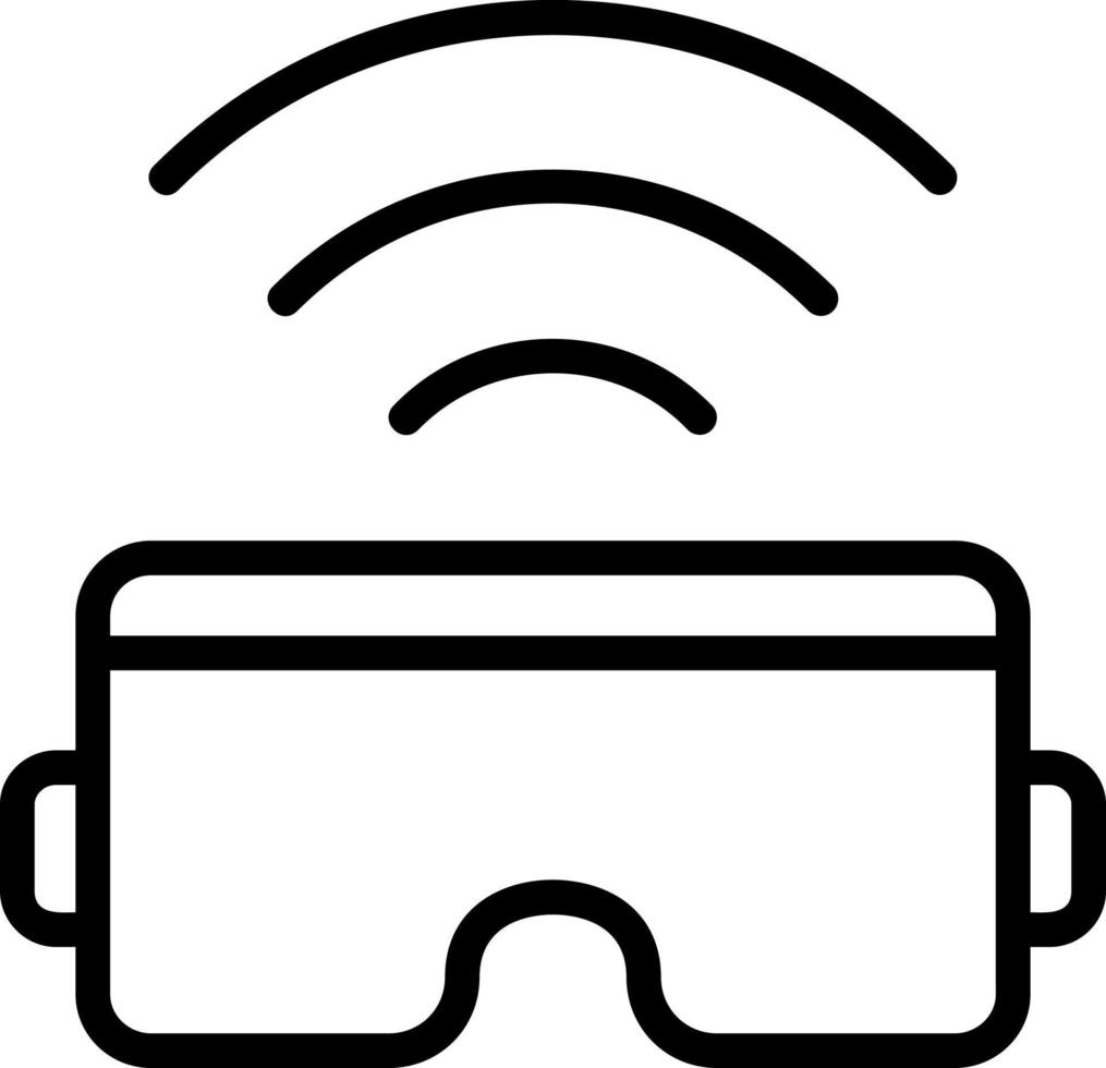 conception d'icônes vectorielles de lunettes intelligentes vecteur