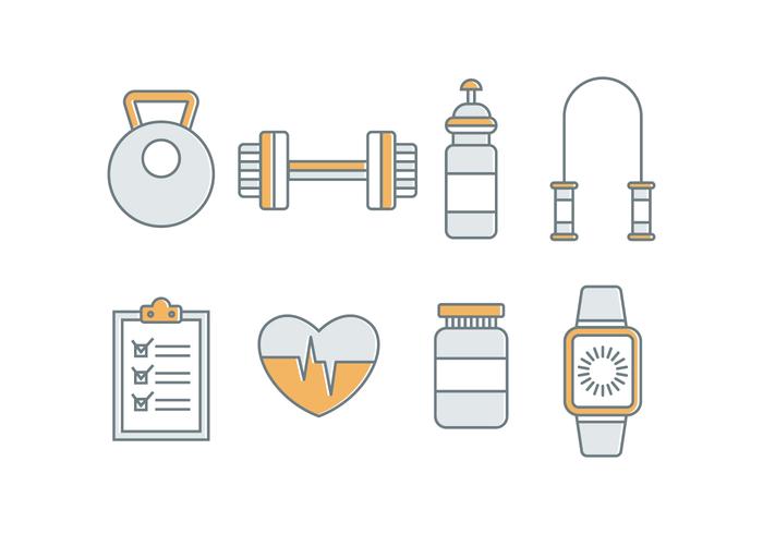 Gratuit Fitness et Gym Vector Icons