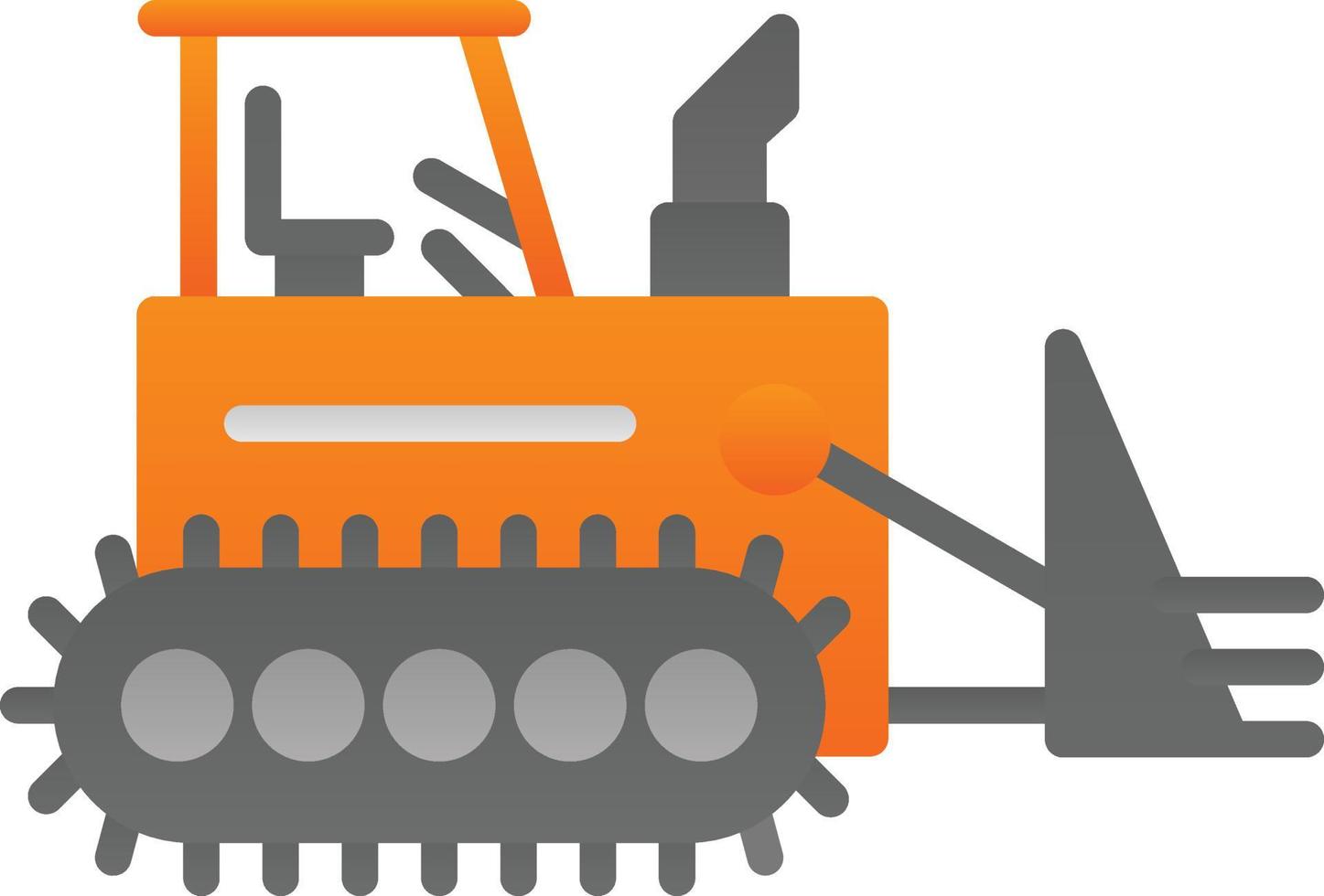 conception d'icône de vecteur de bulldozer