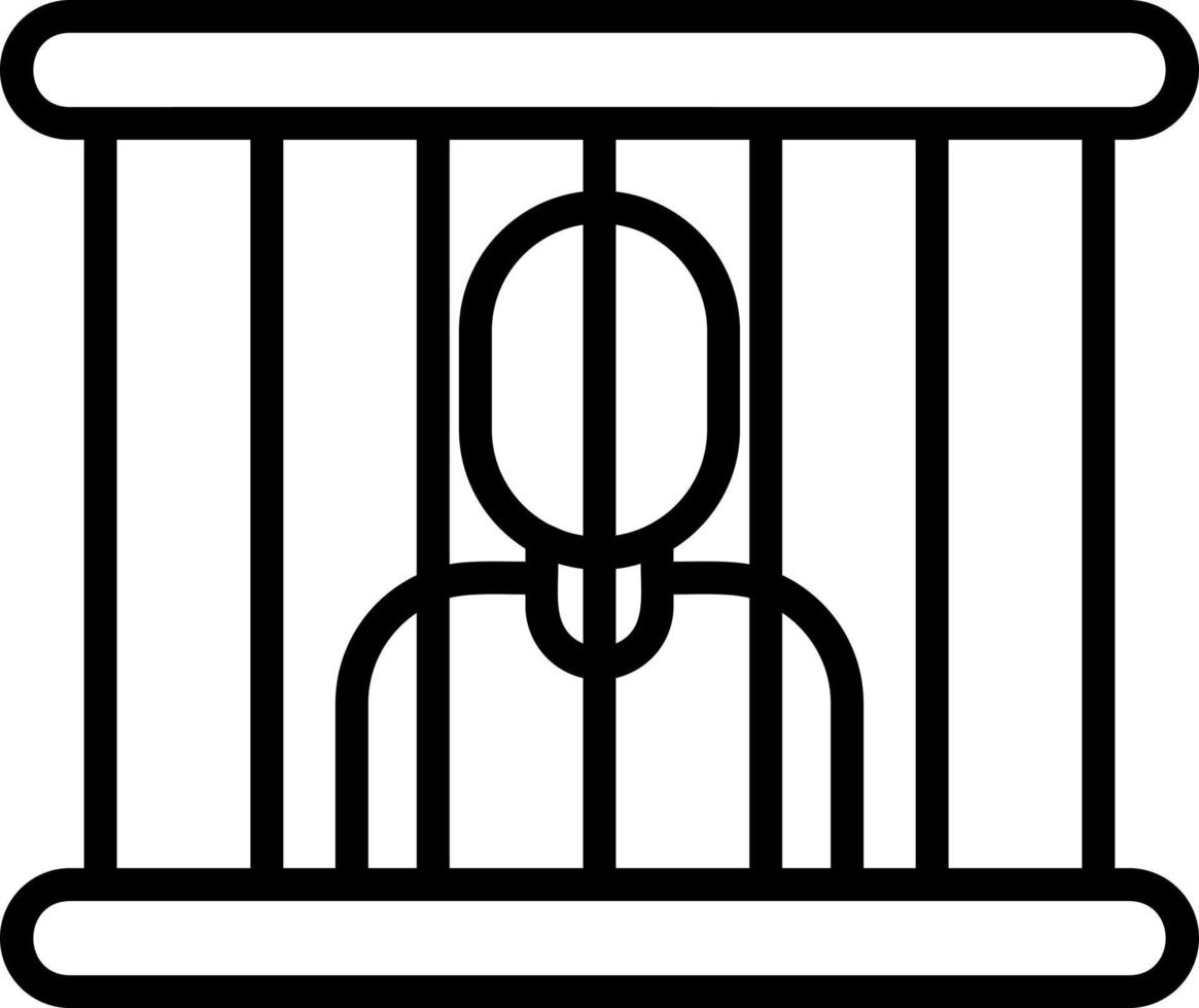 conception d'icône de vecteur de prison