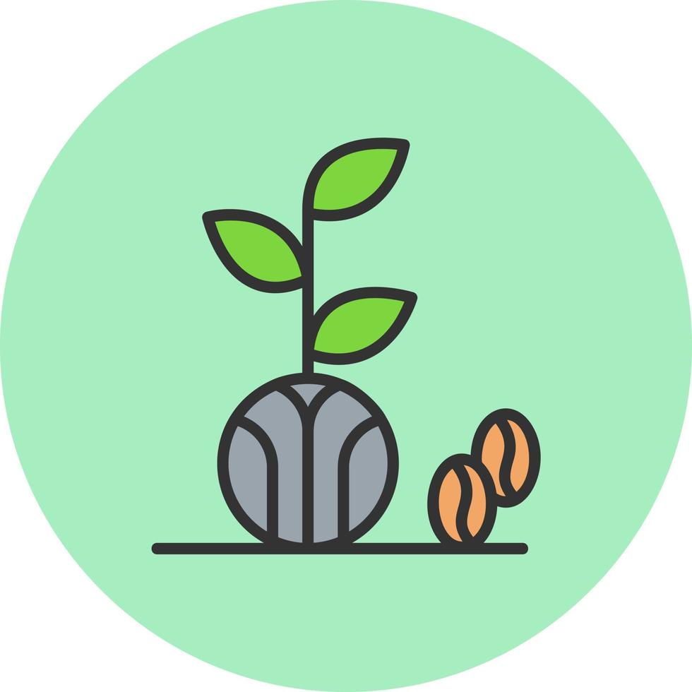 icône de vecteur de plante de café