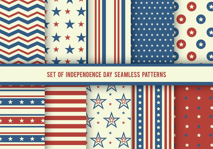 Jour de l'indépendance USA Patterns Vector