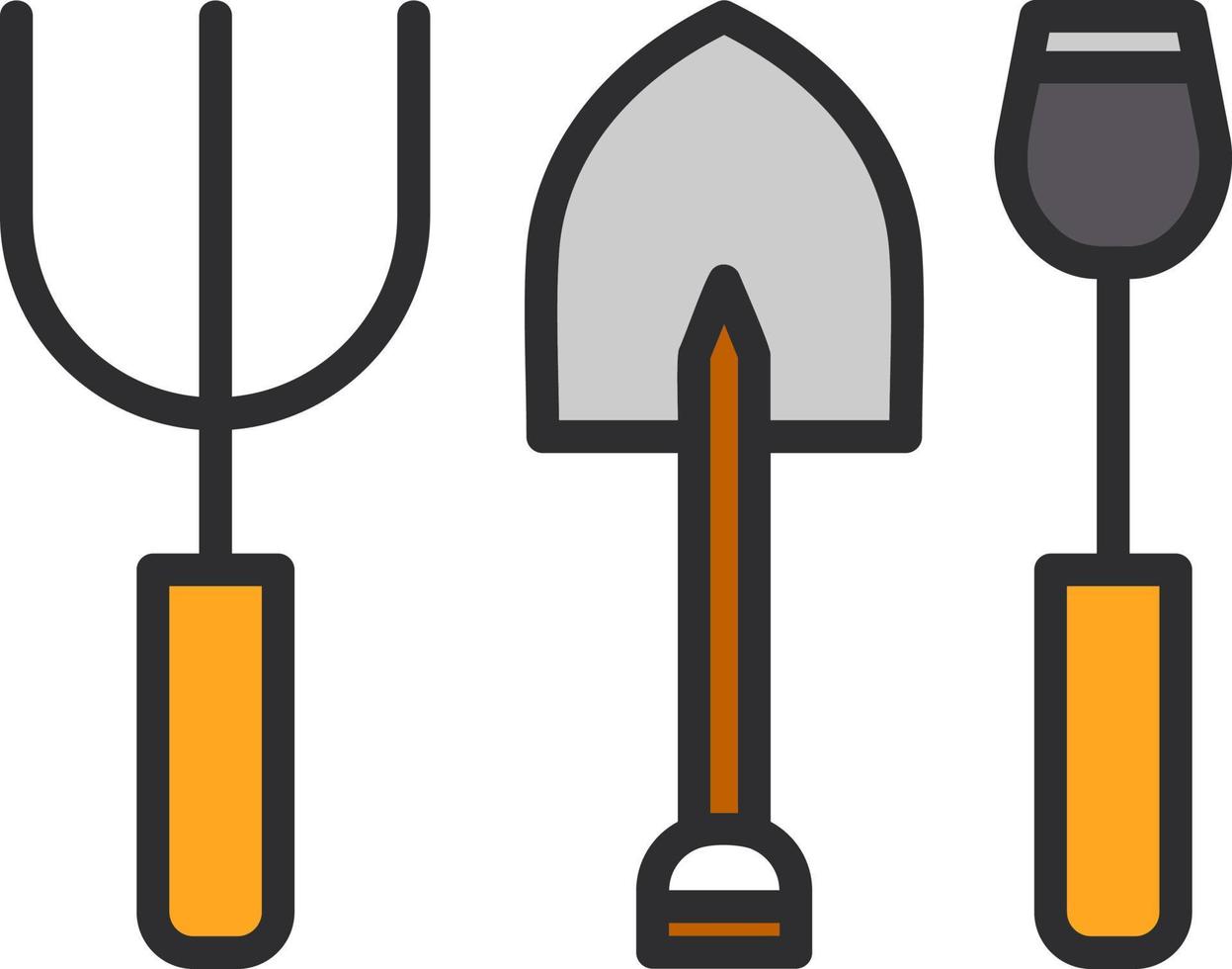 conception d'icônes vectorielles d'outils de jardinage vecteur