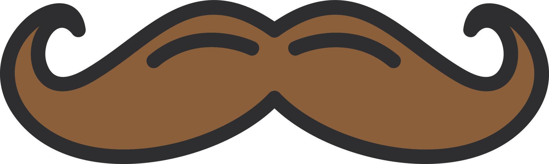 conception d'icône vecteur moustache