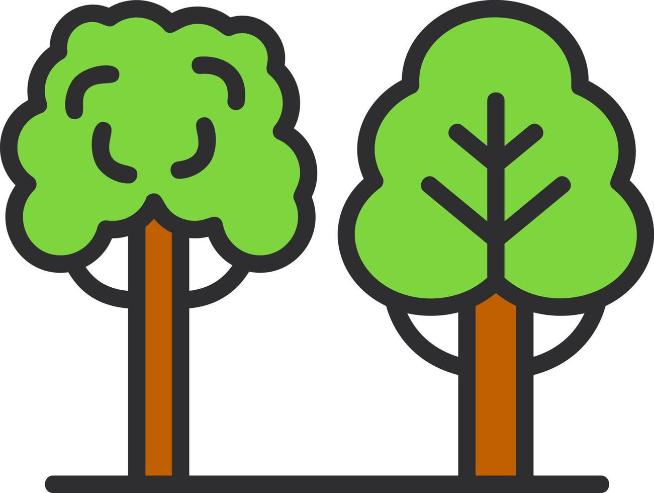 conception d'icône de vecteur d'arbres