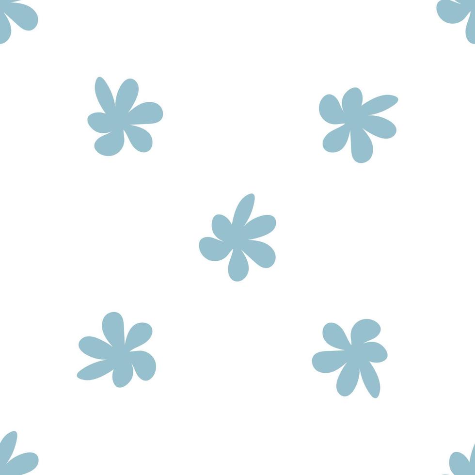 motif floral vectorielle continue avec des fleurs. flore printanière. style enfant simple dessiné à la main. jolie petite pour tissu, textile, papier peint. papier numérique sur fond blanc vecteur