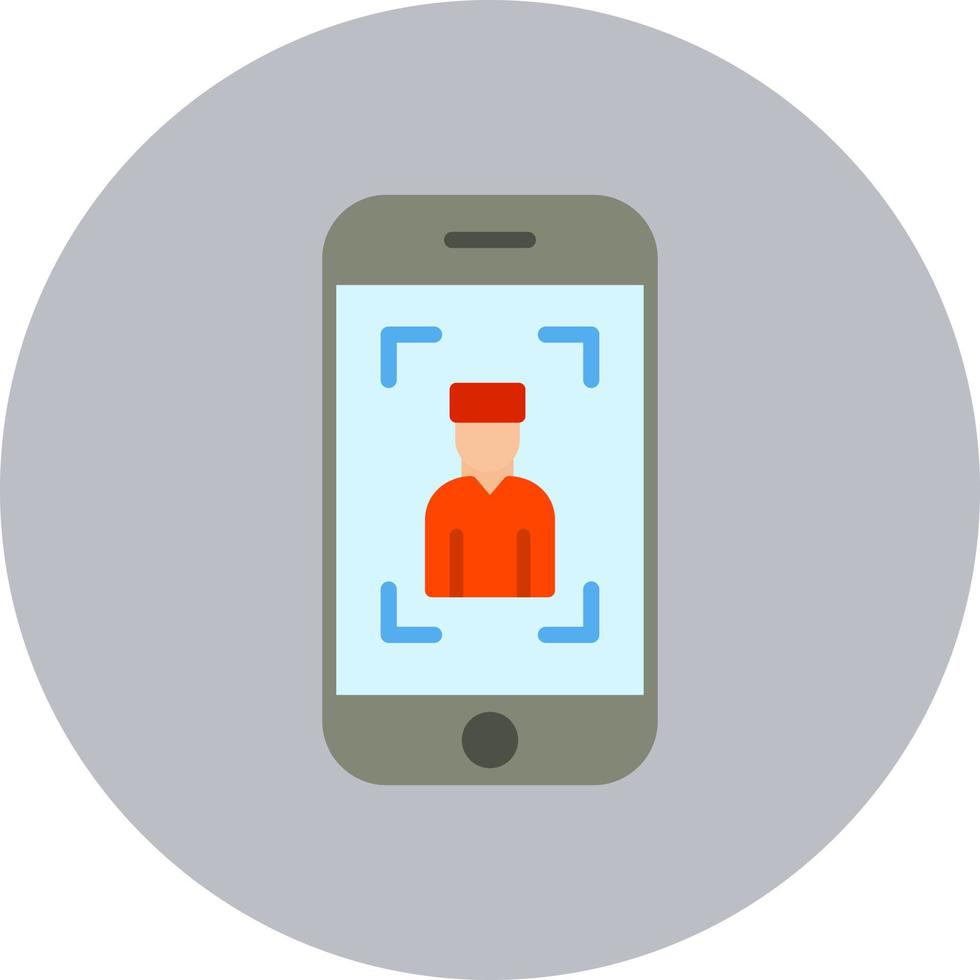 icône de vecteur de selfie mobile