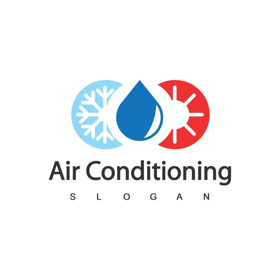 logo de climatisation, concept de logo hvac vecteur