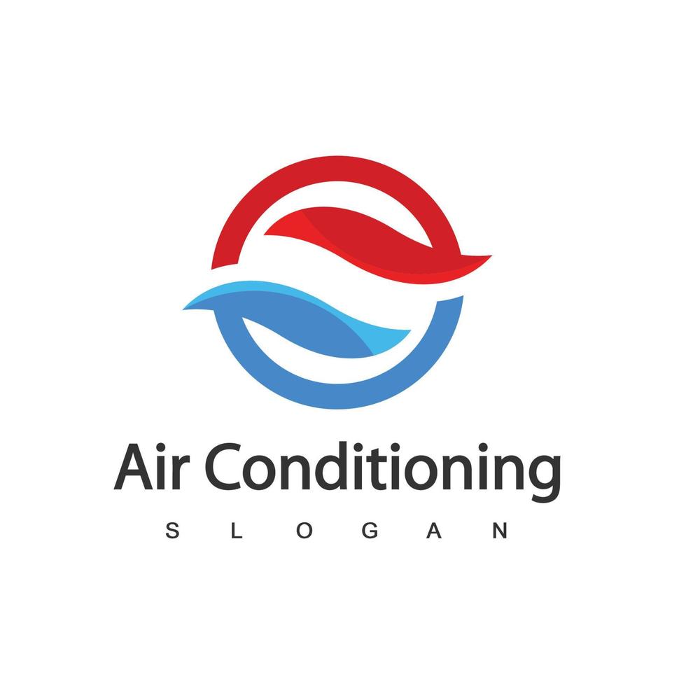 logo de climatisation, concept de logo hvac vecteur