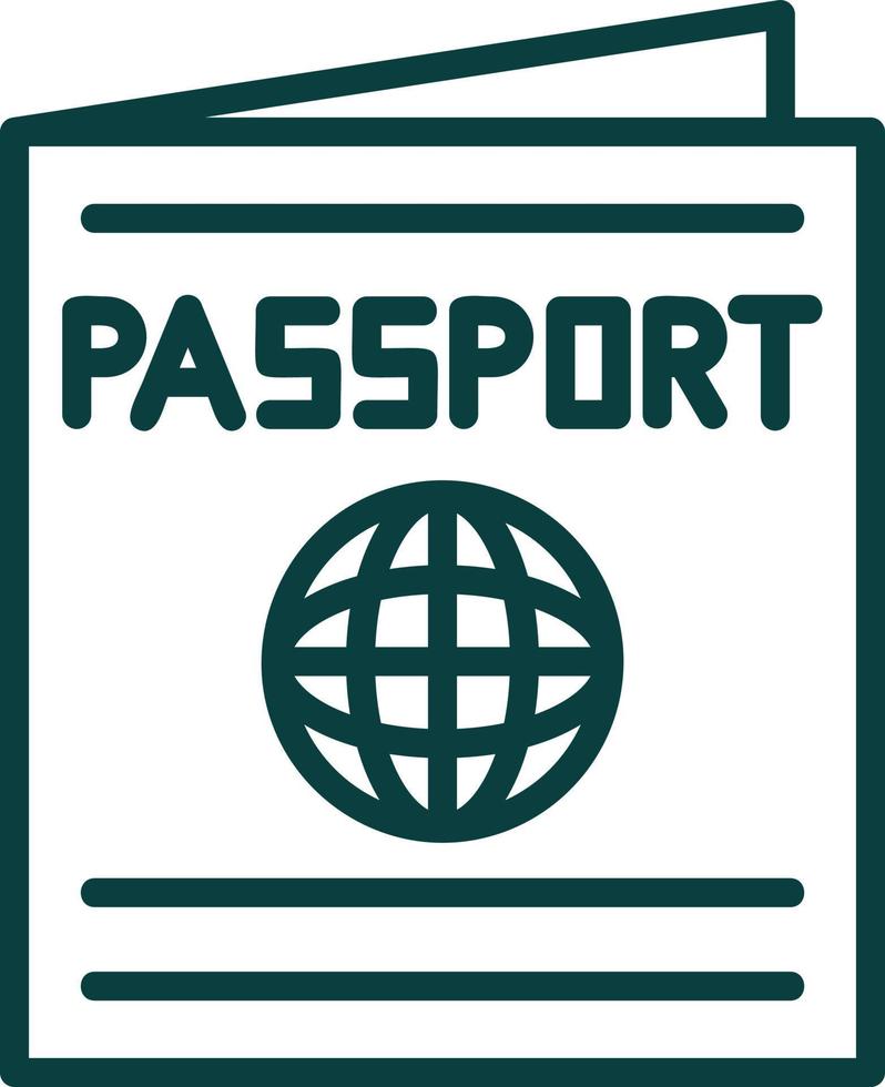 conception d'icône de vecteur de passeport