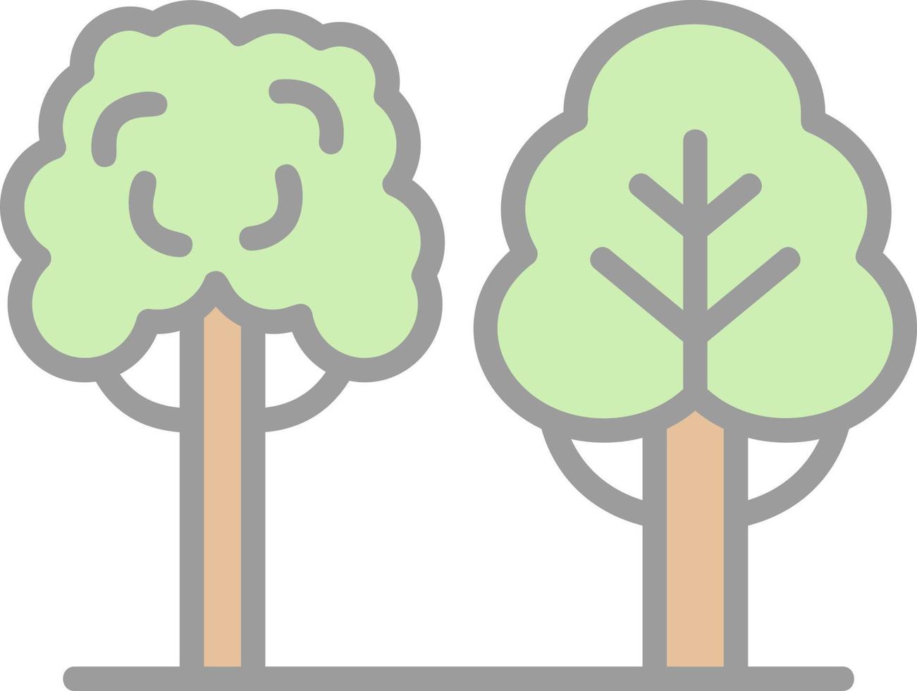 conception d'icône de vecteur d'arbres