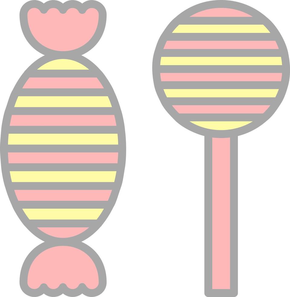 conception d'icônes vectorielles de bonbons vecteur