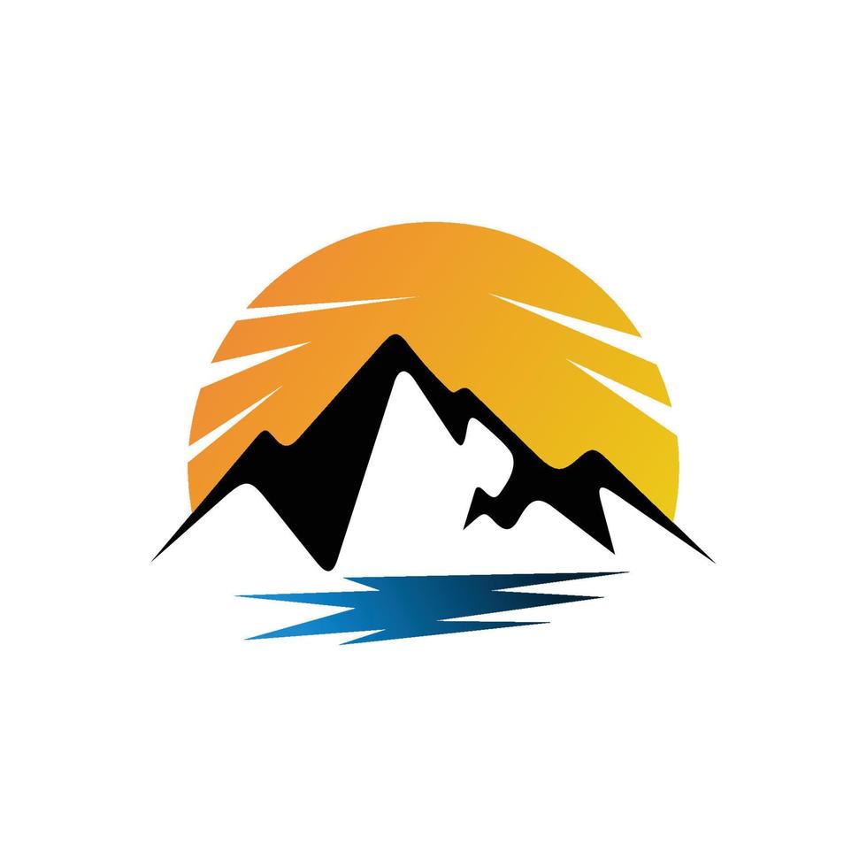 vecteur d'icône de logo de montagne isolé