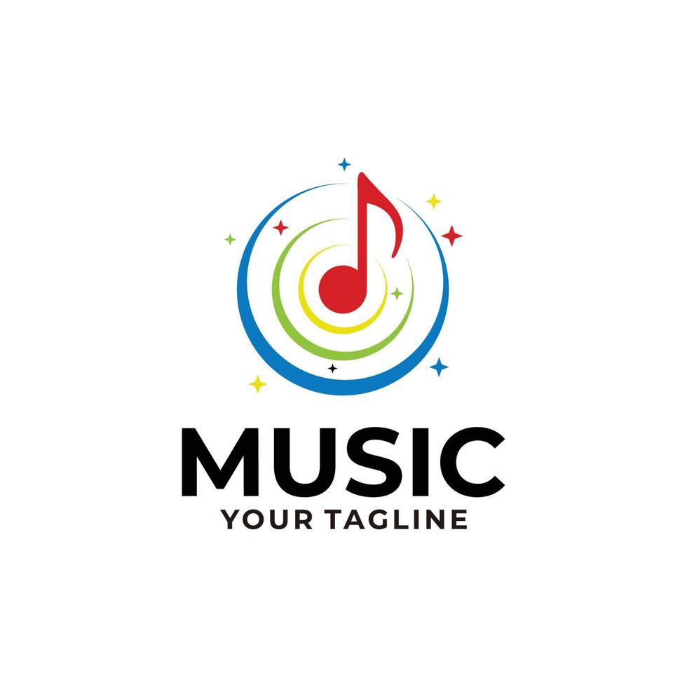 musique logo icône vecteur isolé