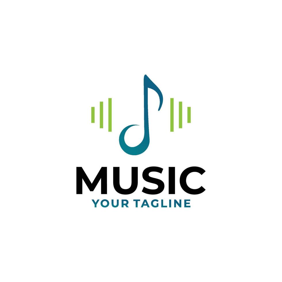 musique logo icône vecteur isolé