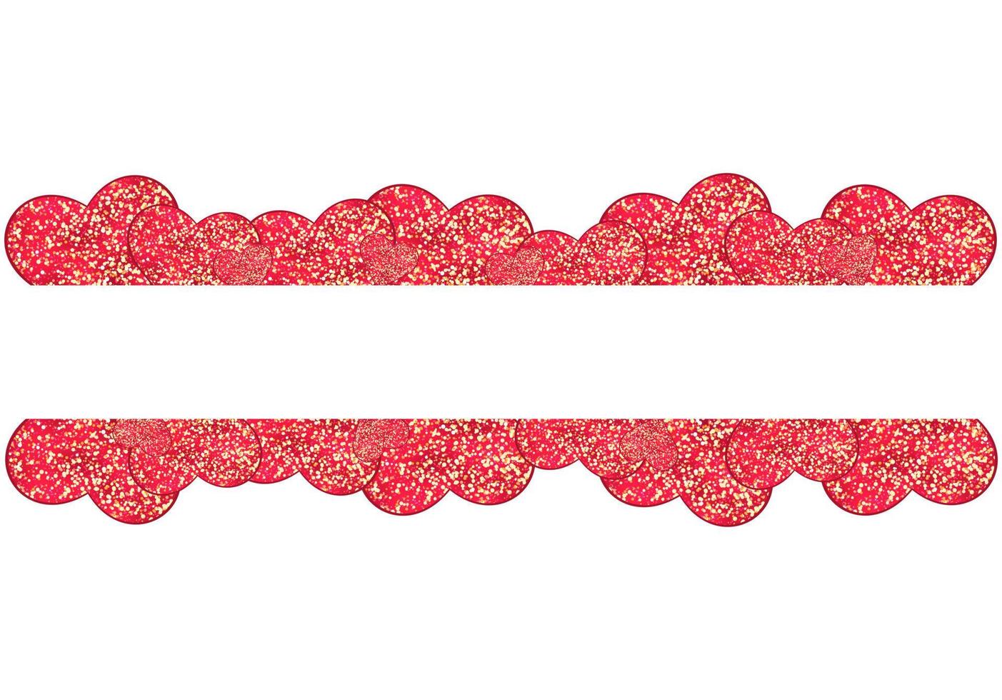 signe de coeurs de paillettes rouges scintille isolé sur fond blanc. symbole de la Saint-Valentin. idéal pour les cartes de la Saint-Valentin et de la fête des mères, les invitations de mariage, les affiches de fête et les dépliants vecteur