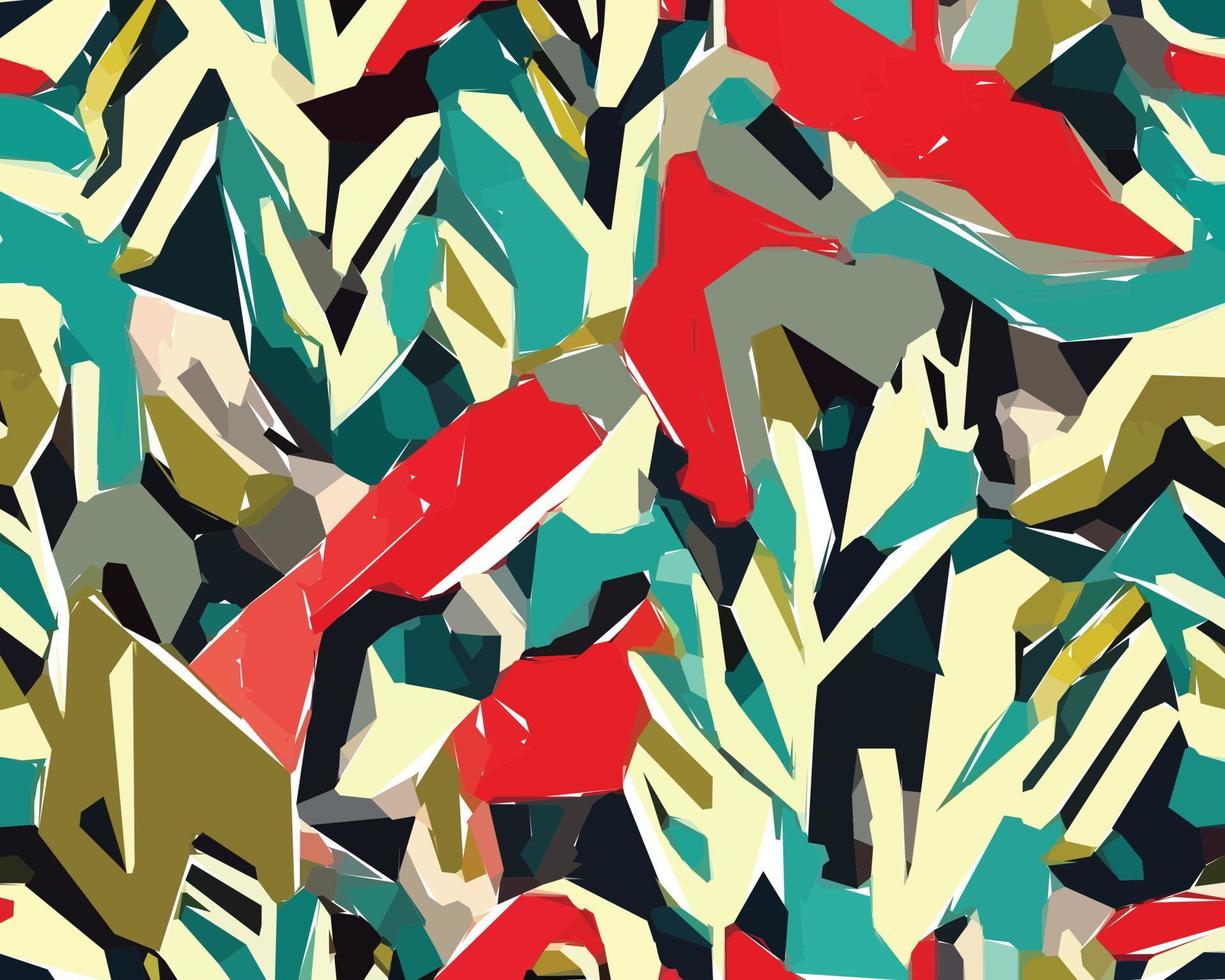 motif safari camouflage coloré. illustration pour papier peint, tissus, emballages, cartes postales, cartes de voeux, invitations de mariage, bannières, web. vecteur