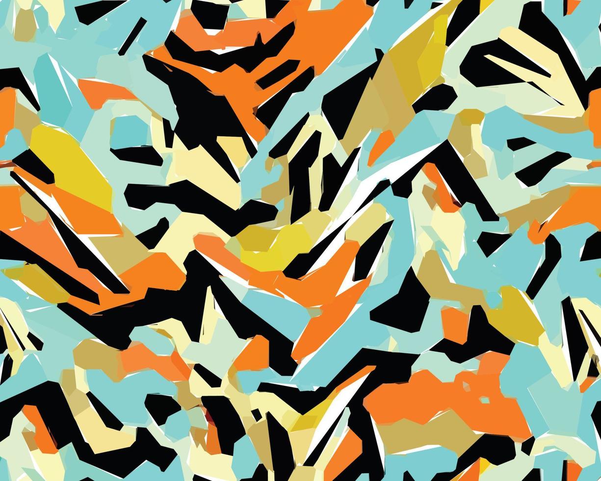 motif safari camouflage coloré. illustration pour papier peint, tissus, emballages, cartes postales, cartes de voeux, invitations de mariage, bannières, web. vecteur