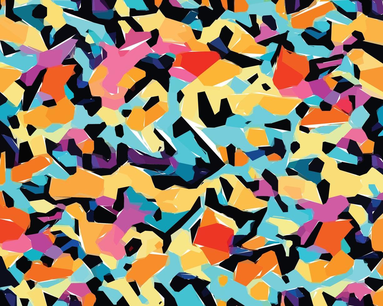 motif safari camouflage coloré. illustration pour papier peint, tissus, emballages, cartes postales, cartes de voeux, invitations de mariage, bannières, web. vecteur