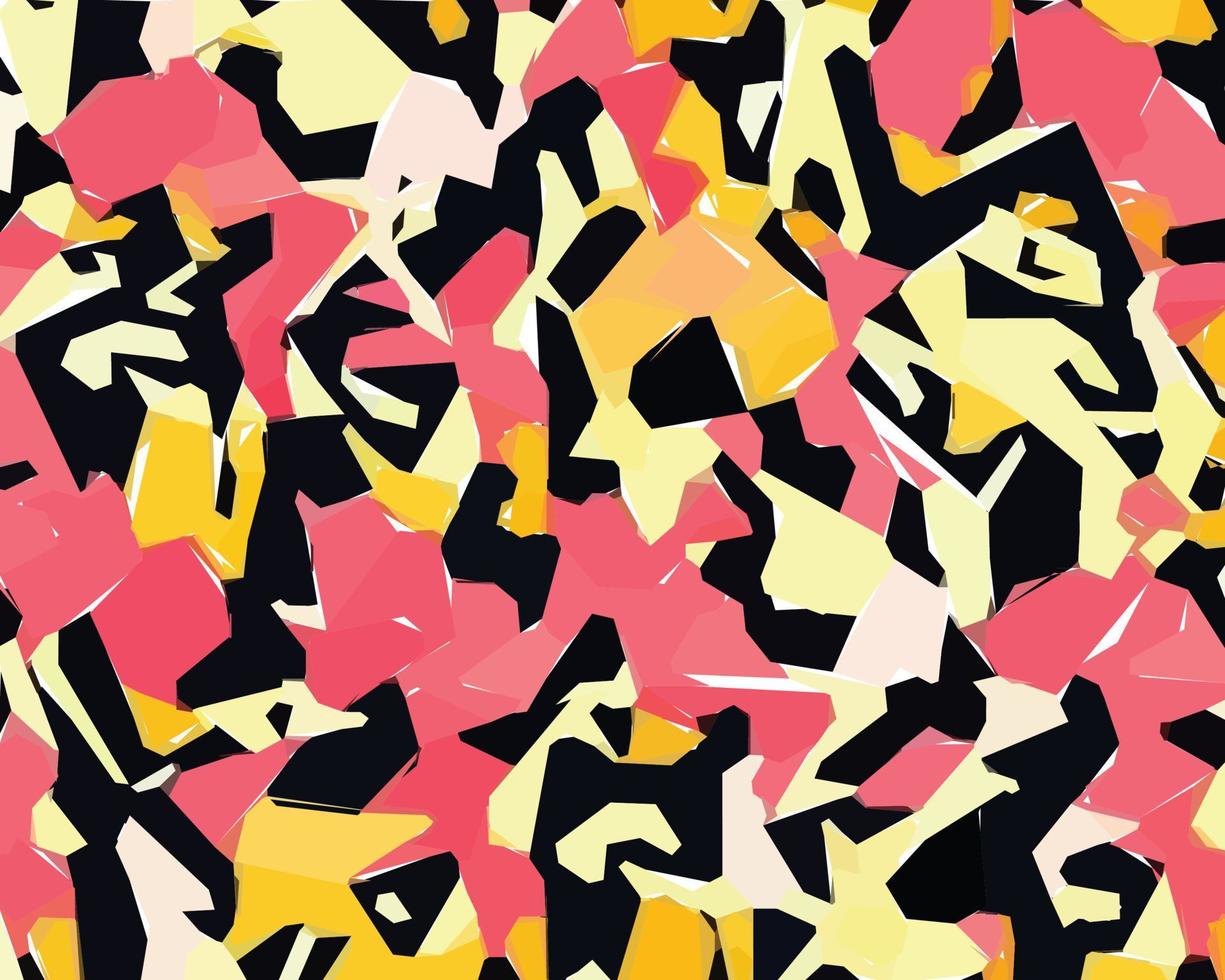 motif safari camouflage coloré. illustration pour papier peint, tissus, emballages, cartes postales, cartes de voeux, invitations de mariage, bannières, web. vecteur