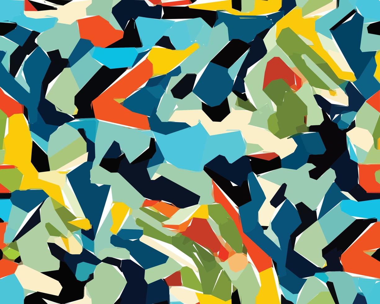 motif safari camouflage coloré. illustration pour papier peint, tissus, emballages, cartes postales, cartes de voeux, invitations de mariage, bannières, web. vecteur