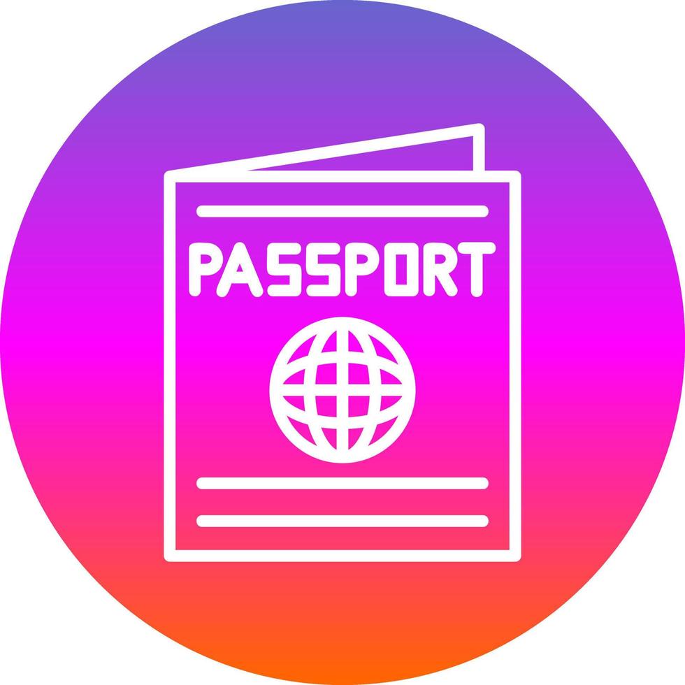 conception d'icône de vecteur de passeport