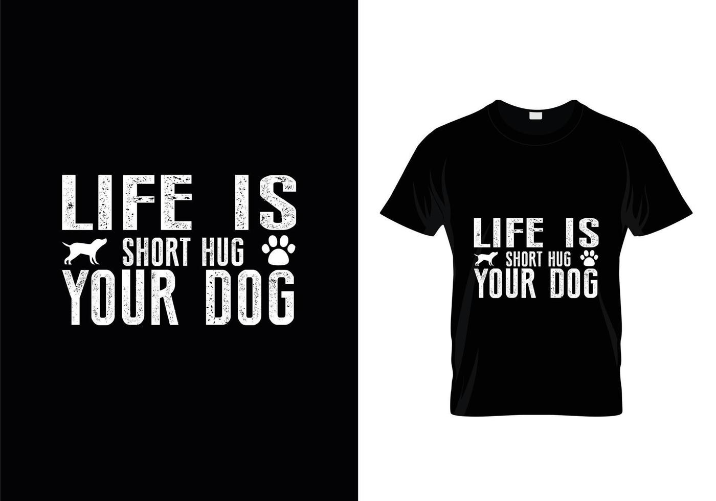 conception de t-shirt pour chien. conception de patte pour les amoureux des chiens. dire - mon chien pense que je suis génial. vecteur