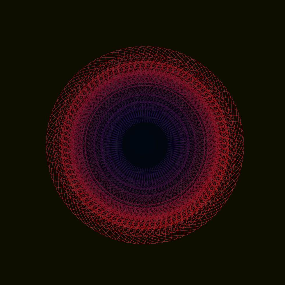 fond géométrique de lignes abstraites radiales de spirographe vecteur