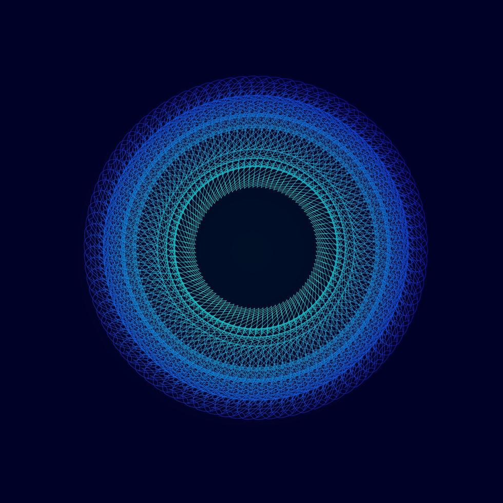 fond géométrique de lignes abstraites radiales de spirographe vecteur