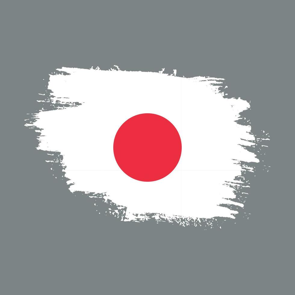 drapeau de style grungy du japon en détresse vecteur